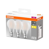 Osram LED Bulb Lamp 7W BC/B22 806 Lumen Pack of 3 (Equiv 60W)