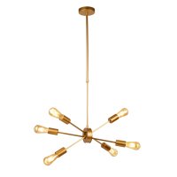 DISC *** ALPHA 6 LIGHT PENDANT, MATT GOLD