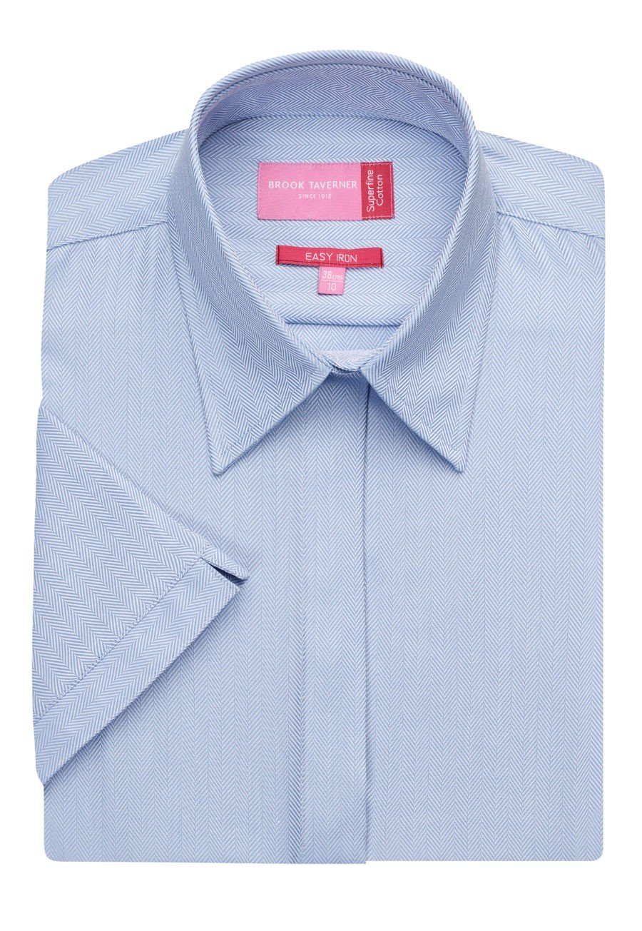 BROOK TAVERNER OZZERO SEMI FITTED SHORT SLEEVE BLOUSE