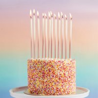 Rose Gold Ombre Tall Skinny Wax Candles - Pack of 12