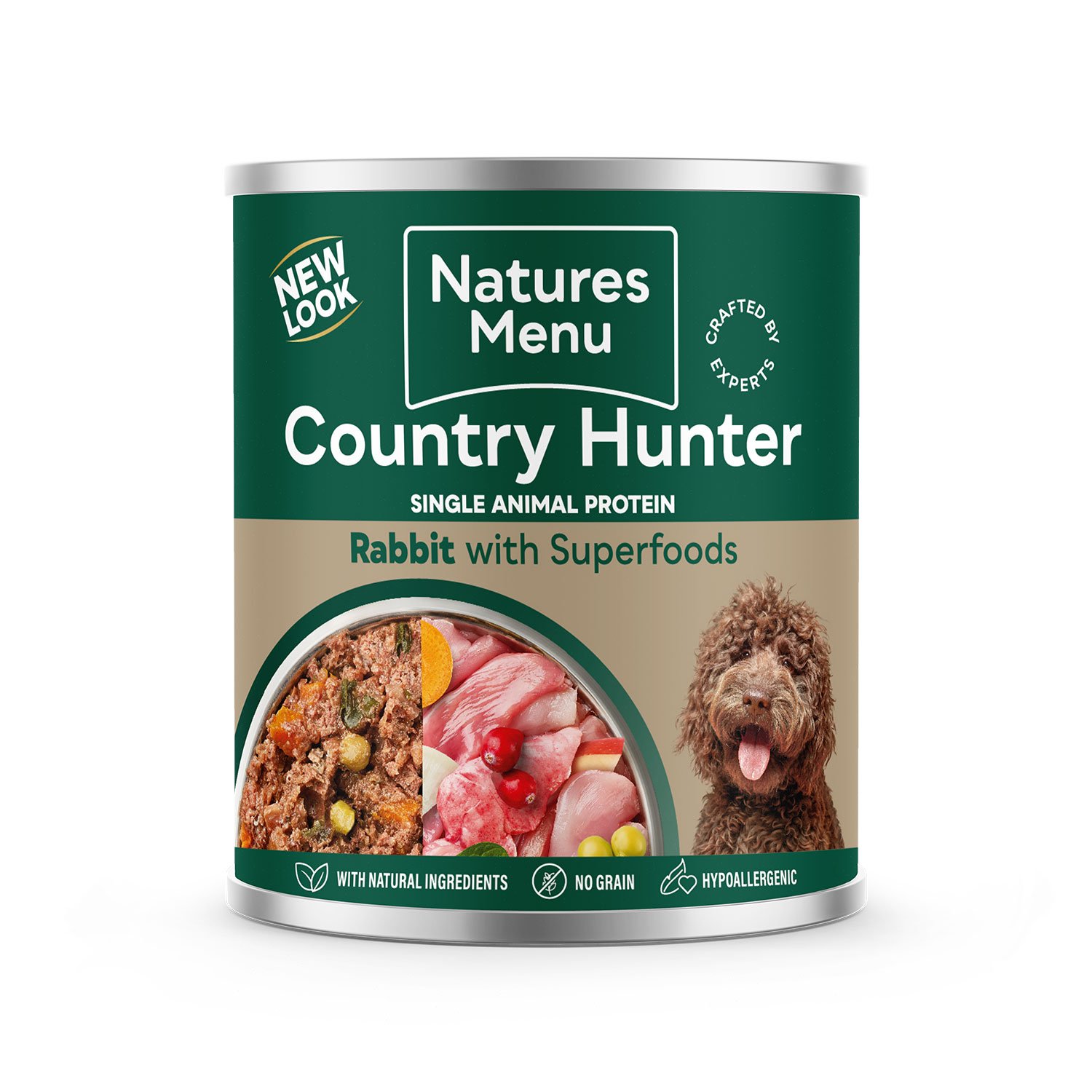 Natures Menu Country Hunter Dog Rabbit with Cranberry Superfoods Tins 6x600g