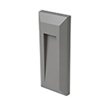 TWILIGHT 1W LED rectangular wall light, IP65, Grey, 3000K