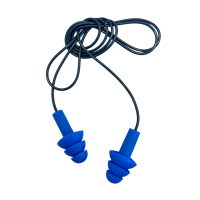 Bodytech Reusable Corded Ribbed  Earplugs, SNR 32db, 100/Box