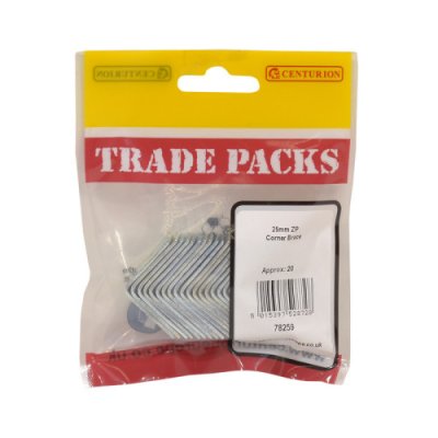 Centurion Corner Brace - Zinc Plated - 25mm - (20 PK)