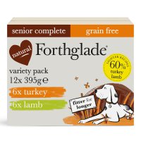 Forthglade Complete Meal Senior Dog Grain Free Variety (Turkey and Lamb) with Veg 12x395g