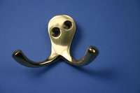 Twin Brassed Coat Hook