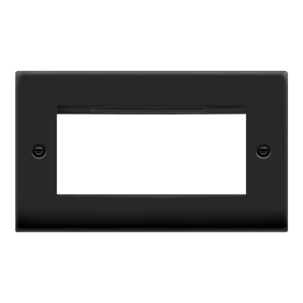 Click Deco 2G Quad Aperture Euro Data Plate Matt Black VPMB312