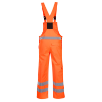 Hi-Vis Bib & Brace, Unlined, Orange