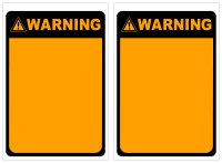 WARNING Blank Lockout Tag