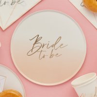 Bride To Be Paper Plates - Pack of 8