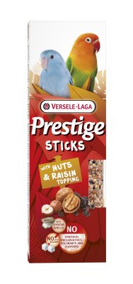 Versele Laga Prestige Sticks Small Parrots with Nuts & Raisin Topping 10 x 60g