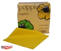 DINNER NAPKINS YELLOW 40cm 2ply c/s 2000