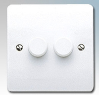 MK Logic Plus Switches >10A  2G 300W/240VA 2WAY PUSH DIMMER