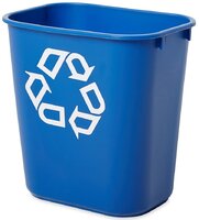 Wastebasket Rectangular Blue Polyethylene 29x21x31cm 13L