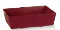 Burgundy fiber-textured conical tray