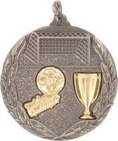 50mm Soccer Medallion (Antique Silver)
