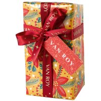 Deluxe ballotin of Belgian dark chocolates with menu tag - 8 x 225g