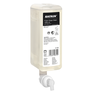 3136  Katrin Commercial Hand Wash Foam 1000 ml, Clean