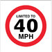 Limité à 40 mph