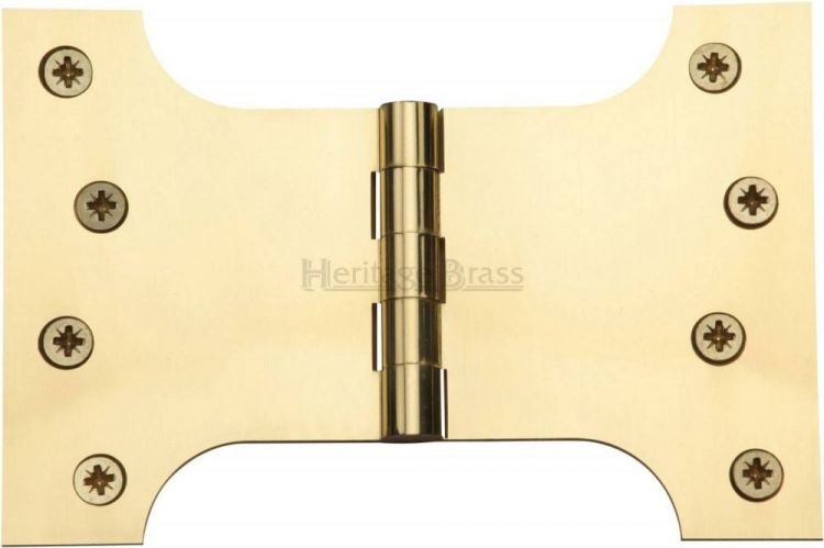 HG99-395-PB - Heritage Brass Parliament Hinge Brass 4 x 4 x 6 Polished Brass Finish