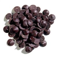 a pile of dark chocolate chips