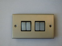 4 Gang 2 Way INGOT Satin Chrome Switch