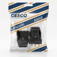 Lincoln 3 Pin 10 Amp Flex Connector Black Pre Packed