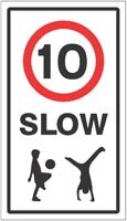 Slow 10mph Class R2 Permanent 400x700mm (3mm aluminium composite