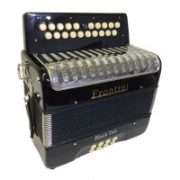 Frontini Diatonic 21 Key Black Dot Button Accordion -with Czech Reeds