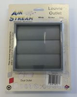 Flap Shutter Louvre Vent Outlet 4-inch Grey ASR41011G