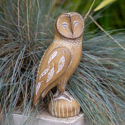 Motif Resin Watchful Owl 1