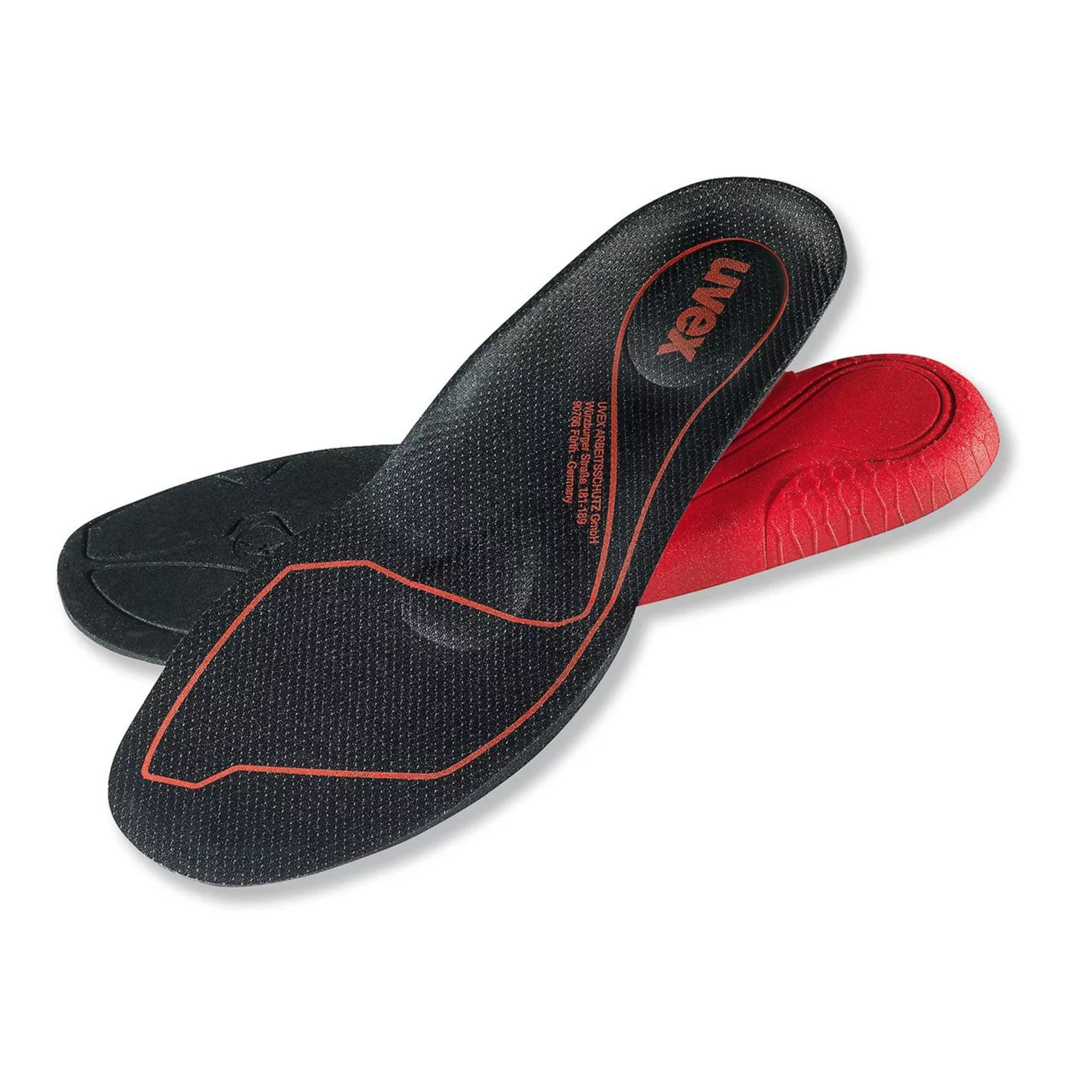 Climate Insole For Uvex 1 & Uvex 2 Narrow Fit, Black/Red, Pair