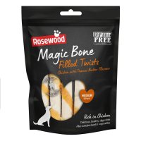 Rosewood Magic Bone Twists Chicken Dog Treats 10x195g