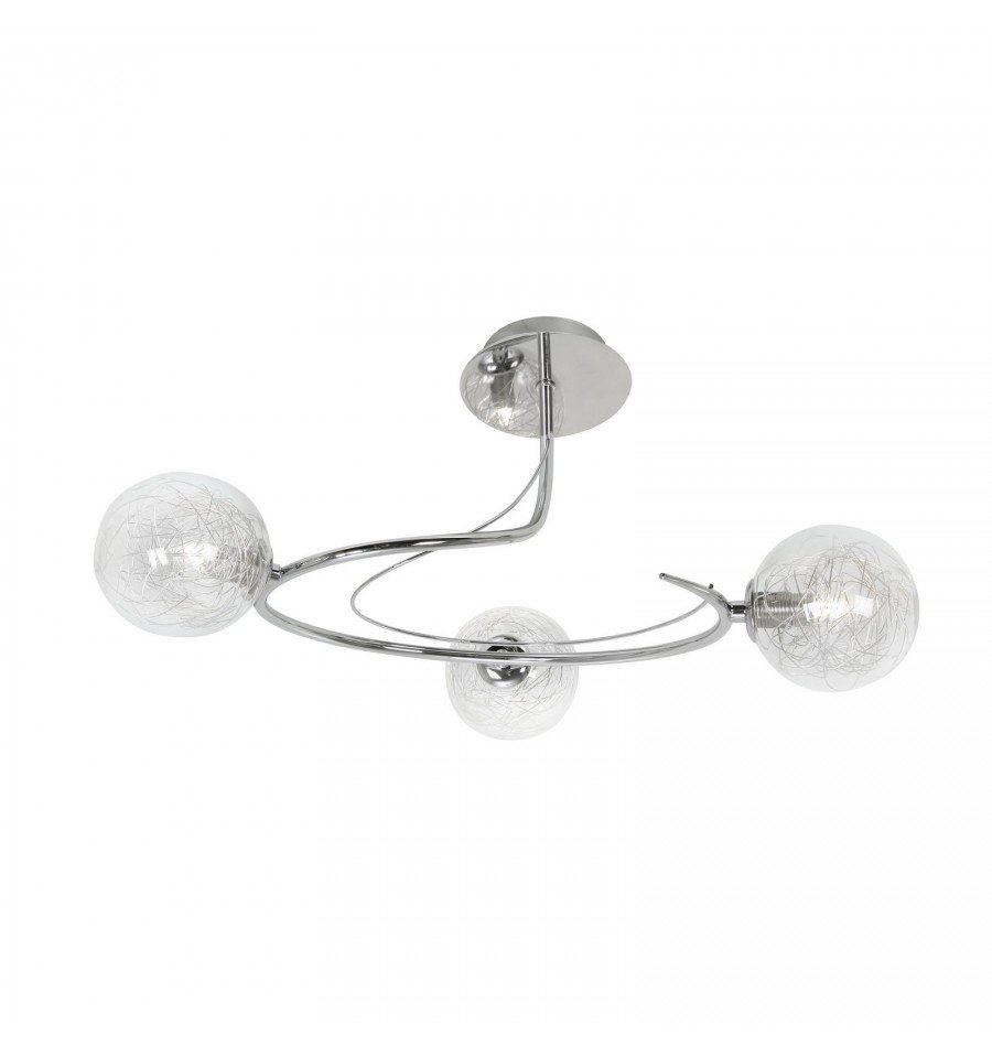 Oaks Tabia Chrome 3 Ceiling Light