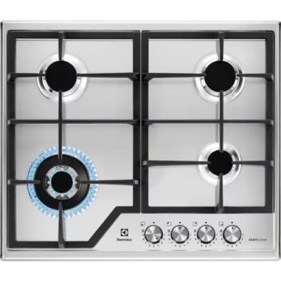 Electrolux 4 Ring Gas Hob Stainless Steel 