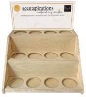 Wood Display Stand/For 12 Glass Jar Candles   (86499/DISPLAY)
