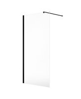 ASPECT 800MM WETROOM PANEL - MATT BLACK