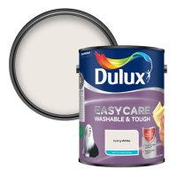 Dulux Easycare Ivory White Colour Swatch & 5L Paint Tin