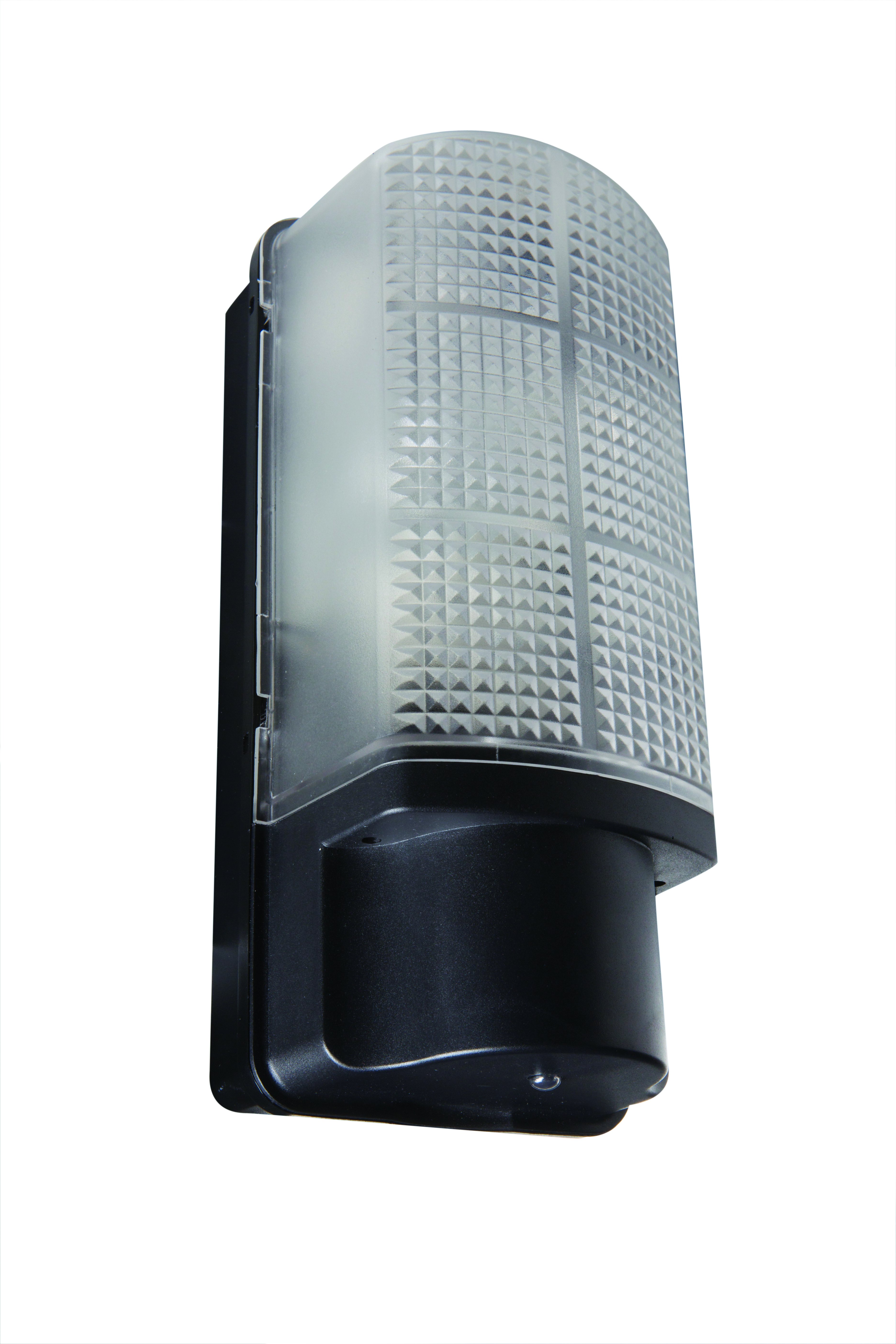 WHITESTAR 60W bulkhead with Photocell, IP44, Black