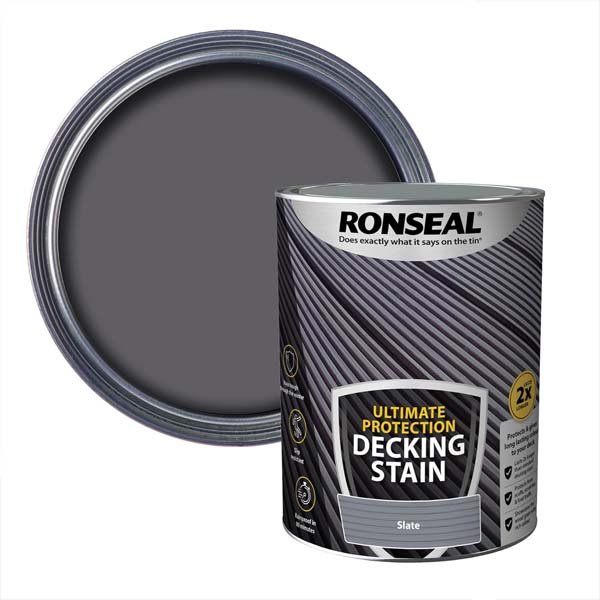 Ronseal Ultimate Protection Deck Stain Slate 5L & Swatch