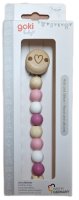 Goki Baby Dummy Chain Heart - Pink