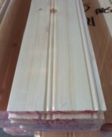 TG&V Centre Beaded Red Deal Panelling Sheeting 94mm x 7mm 2.4 Metre Pack of 10