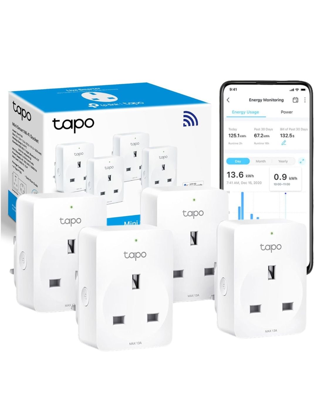 TP-LINK Tapo Mini WI-FI Smart Plug 4 Pack