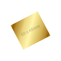 50 x 45mm (2 x 1.75'') Gold Engraving Plate