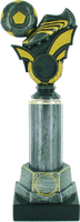 27cm Antique Silver Soccer Trophy | TC10