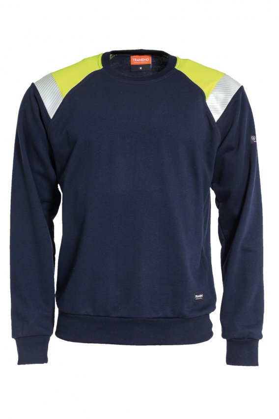 Tranemo Flame retardant Hi-Vis sweatshirt Yellow/Navy  