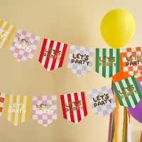 Playful Brights 'Let's Party' Card Flag Bunting 2m