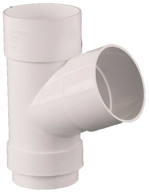 68mm Round 112.5 degree Downpipe Branch Arctic White