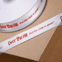 Printed Over The Hill Ribbon Red - 20mm x 50m
