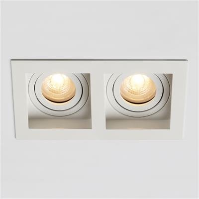 Searchlight Matt White Grid 2 Ceiling Spotlight